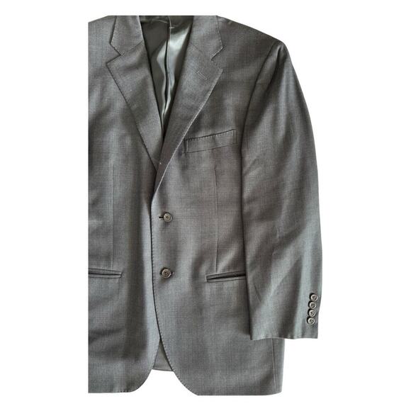Vintage Polo Ralph Lauren 40R Grey Blazer Sport Coat Virgin Wool - Picture 3 of 13